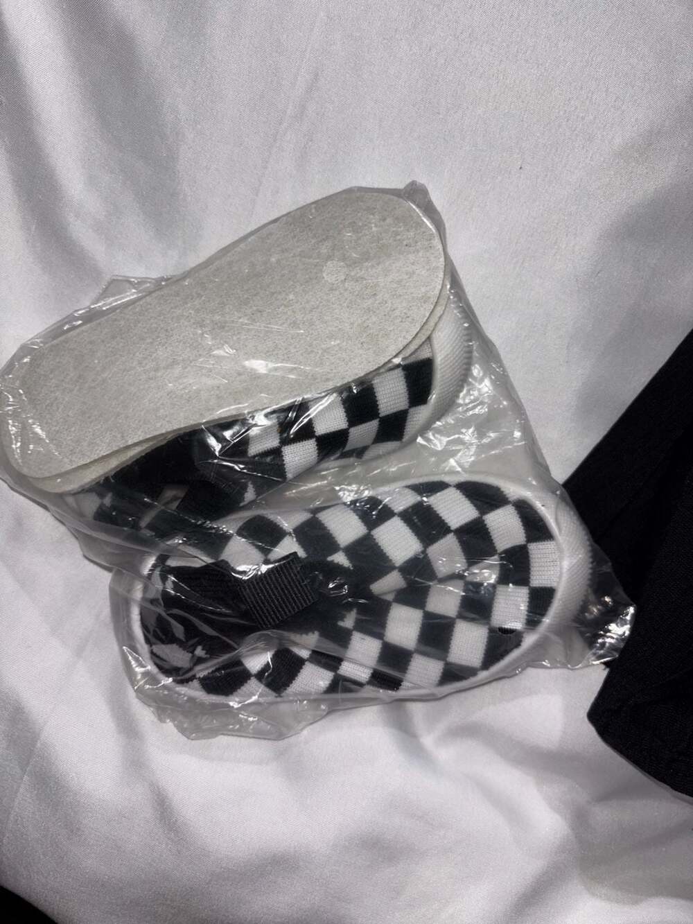 Unbranded Infant Black and White Checkerboard Slip-On Canvas Shoes